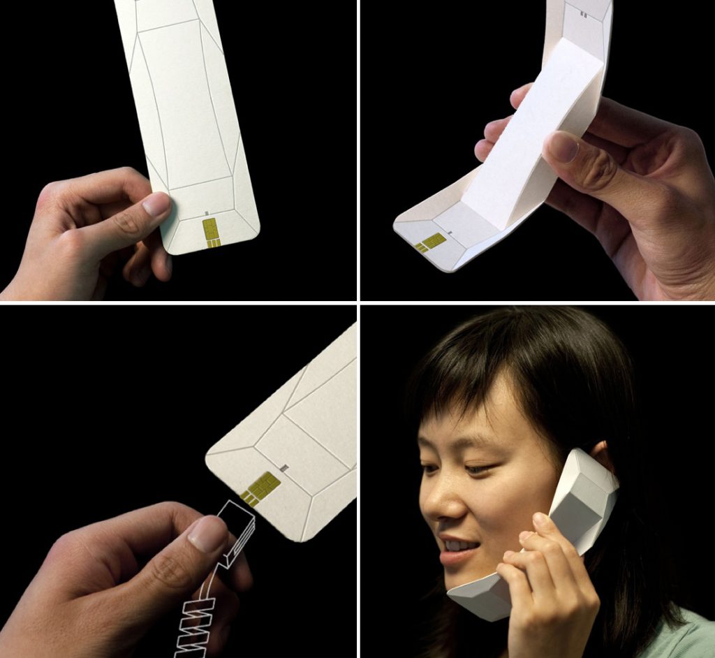 Раскладной телефон из бумаги