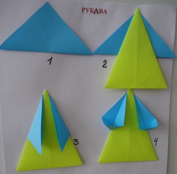 мышка оригами для детей простая