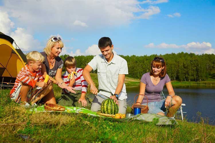 пикник с детьми на природе