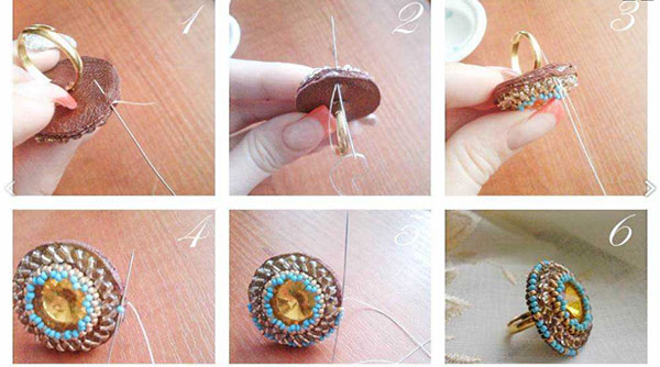 как сделать кольцо из бисера перстень
