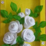 Роза красивая из дисков ваты