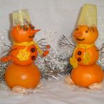 Снеговики из мандаринов