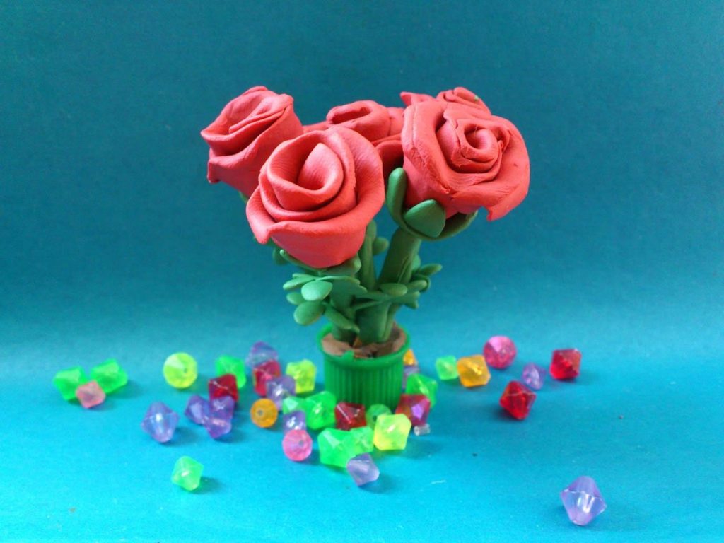 Лепка роз