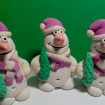 Снеговики из соленого теста