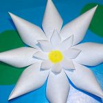 Цветы из белой бумаги