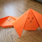 Собачка в стиле оригами