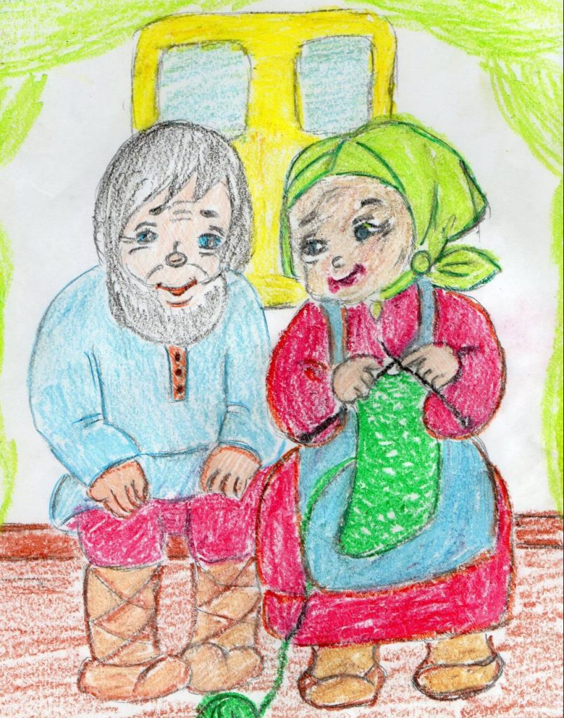 Рисунок бабушке и дедушке