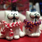 Симпотичные кошки из глины