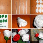Розы из ватных дисков поэтапно