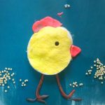 Цыплёнок из ватных дисков