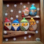 Совята - детская поделка из камней