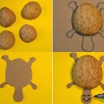 Как сделать черепаху из грецкого ореха