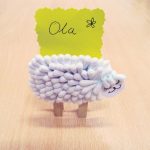 Поделка-овечка из ватных палочек 4