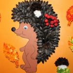 Поделка в школу - ёжик из семечек