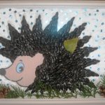 Поделка ёжик из семечек
