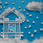Новогодняя аппликация на картоне своими руками