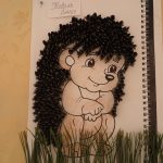 Ёжик - детская поделка из семечек