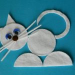 Кошка из ватных дисков своими руками