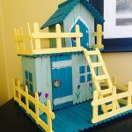 Синий домик для кукол барби