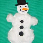 Детская поделка - снеговик аппликация