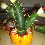 Кактус из огурца своими руками