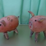 Поделка из картофеля - свинка