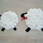 Поделка из ваты - овечки