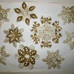 Снежинки из макарон