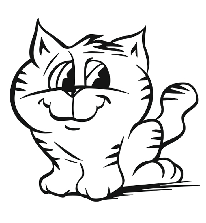 Смешные котики раскраска