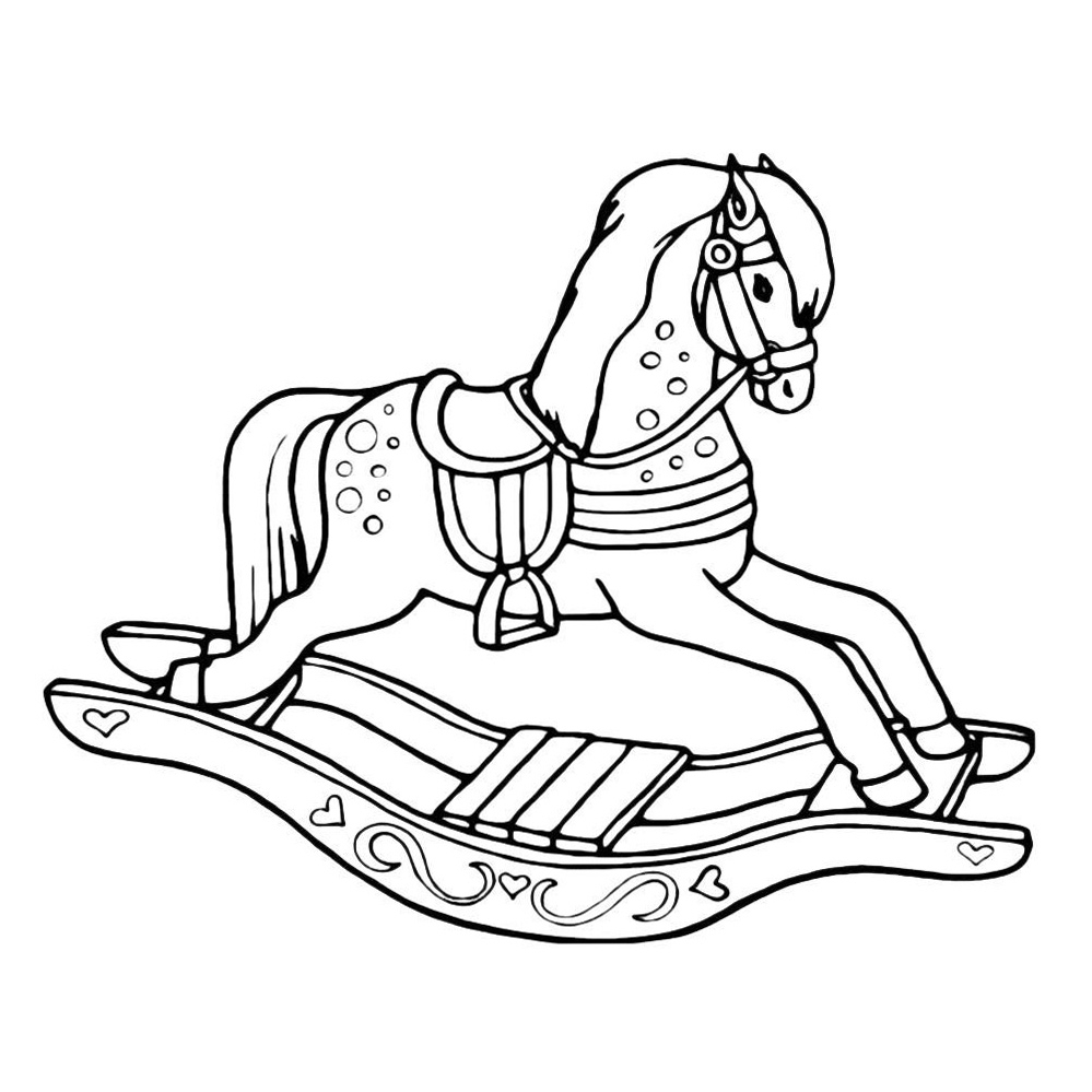 Лошадка качалка рисунок